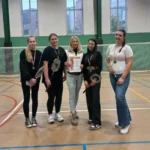 Badmintonistki na podium